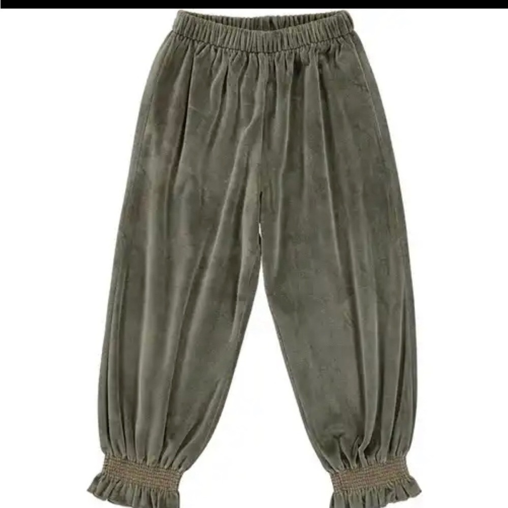 Green velvet pants - Picture 2 of 2